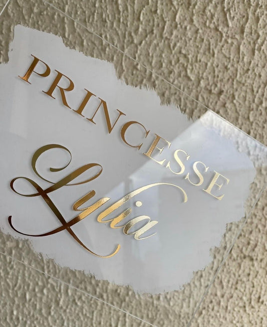 Plaque de naissance personnalisé – Plexiglas – Décoration chambre enfant, cadeau de naissance personnalisé