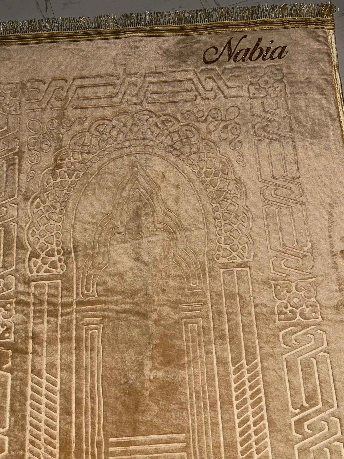 Cadeau musulman personnalisé – tapis de prière personnalisé – Cadeau islamique Eid, mariage, ramadan, conversion