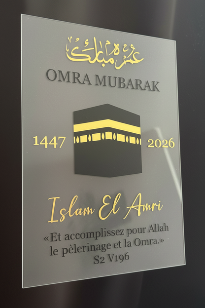 Plaque Omra, Hajj personnalisé