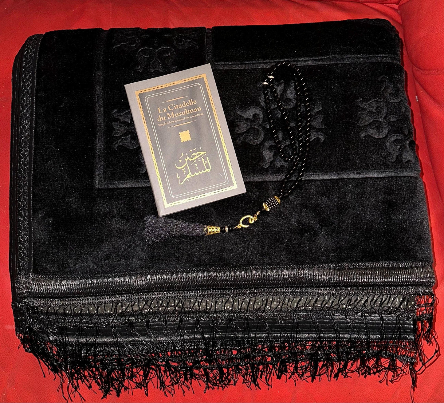 Coffret cadeau musulman personnalisé – Citadelle, tapis de prière personnalisé, tasbih – Cadeau islamique Eid, mariage, ramadan, conversion